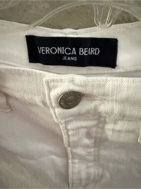 Veronica Beard White Straight-Leg Jeans